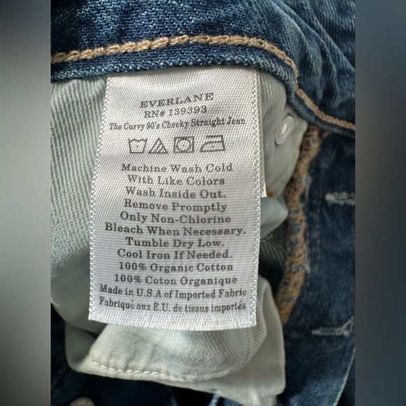 NWT - Everlane - The Curvy 90's Cheeky Straight Jean - Size 27 - Picture 4 of 8